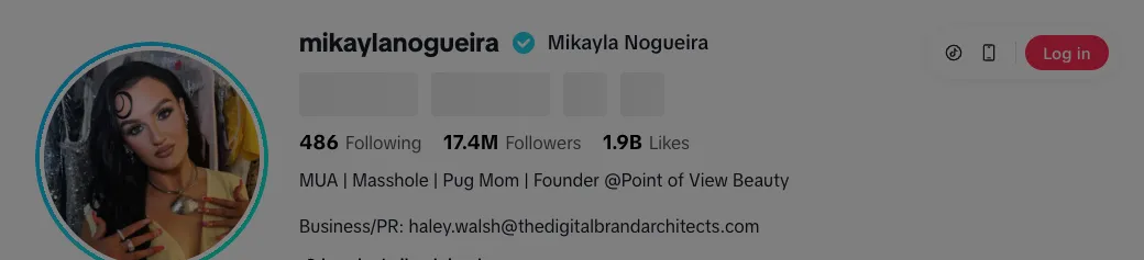 Mikayla Nogueira TikTok profile